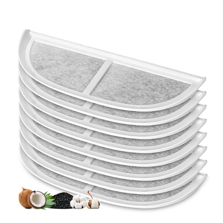 Set filtre pentru fantana de apa pentru animale, 3 filtre, compatibile cu dispensere, lunga durata de utilizare, multicolor