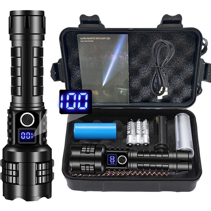 Detector EMF digital portabil, senzor electromagnetic, display digital clar, compact