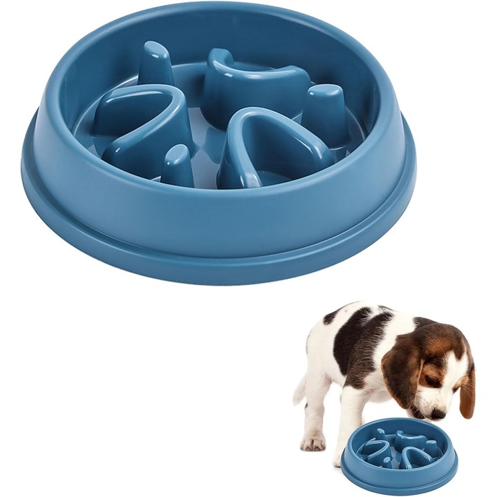 Castroane anti-inghitire pentru caini, albastru, dimensiuni variate, set pentru animale mici si medii
