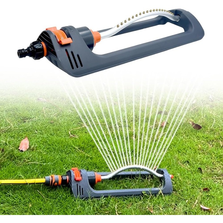 Aspersor automat pentru irigare, 4 moduri de pulverizare, 19 duze, 180 grade, plastic, set