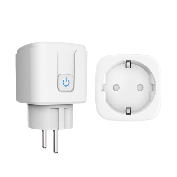Priza inteligenta cu masurare a consumului, priza WiFi pentru uz casnic cu aplicatie, priza cu comutare inteligenta si temporizator, 16 A