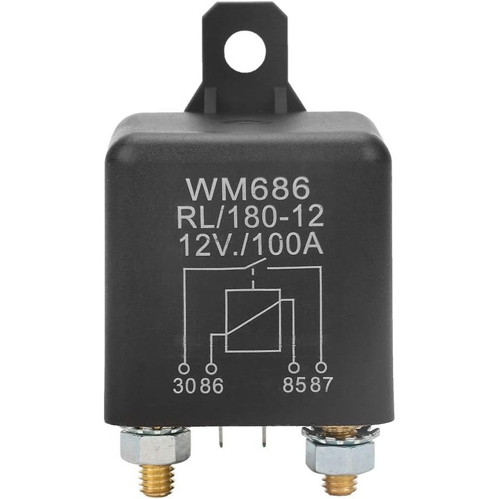 Releu de start automat 100A, 12V DC, 4 pini, pentru accesorii electronice auto