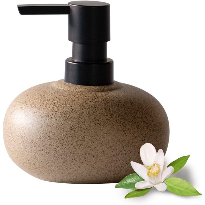 Adagoló természetes kő textúrával, kerámia, barna/fekete, 300 ml