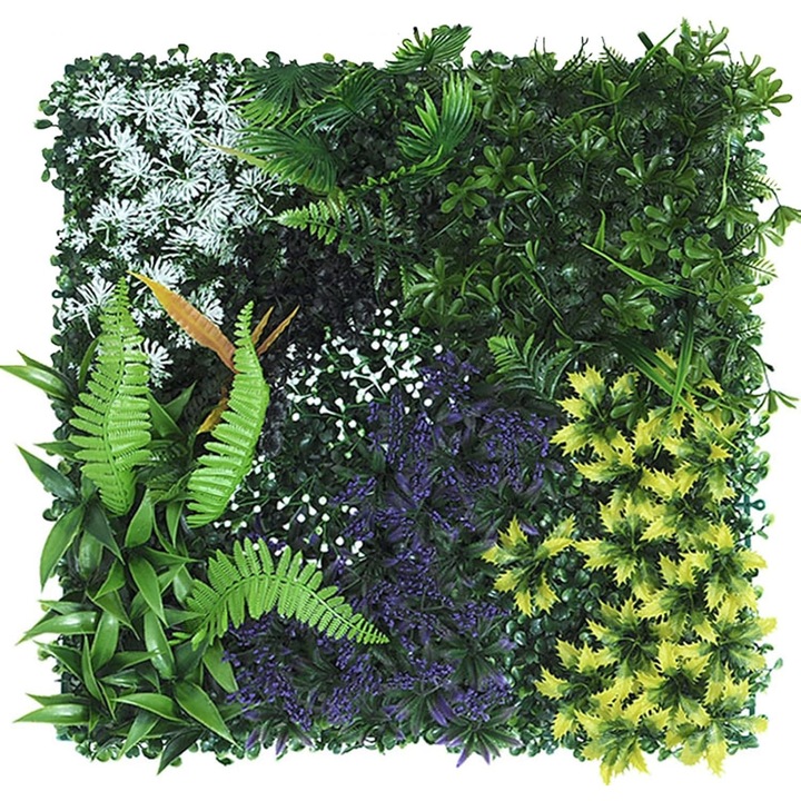 Panouri de perete artificiale, plante artificiale, ecran de intimitate, decor verde, 50x50cm