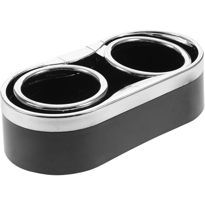 Suport auto pentru bauturi, universal, multifunctional, plastic durabil, negru