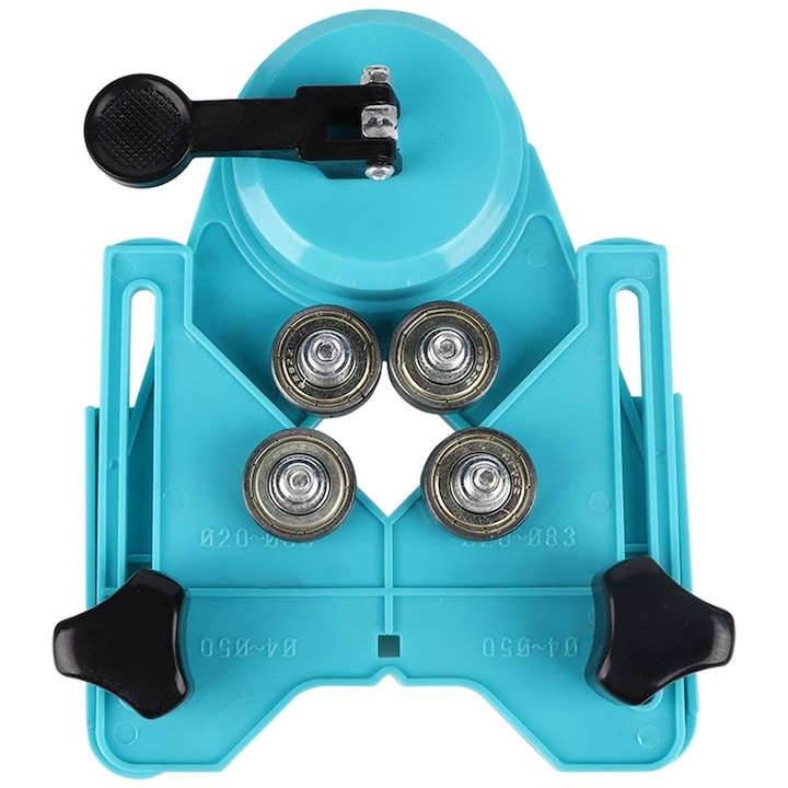 Set de burghie cu ghidare fixa, deschidere 4-80MM, baza cu vacuum, suport centrare ajustabil, taietor de gauri diamantat