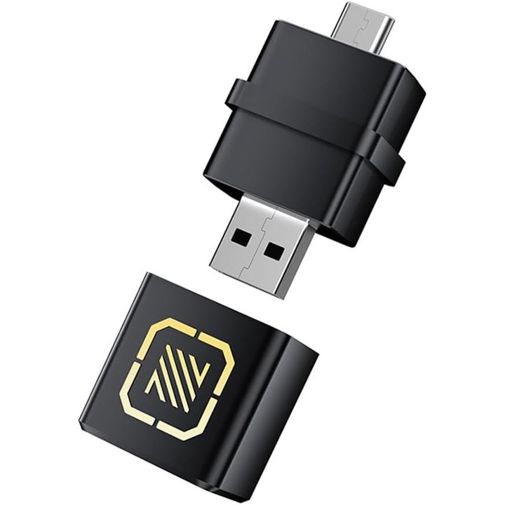 Adaptor wireless 2-in-1 pentru CarPlay si Android Auto, USB Type-C