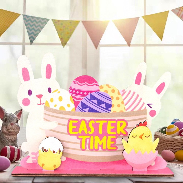 Set decorativ de Paste, decorare masa, iepure, animal, 2 piese