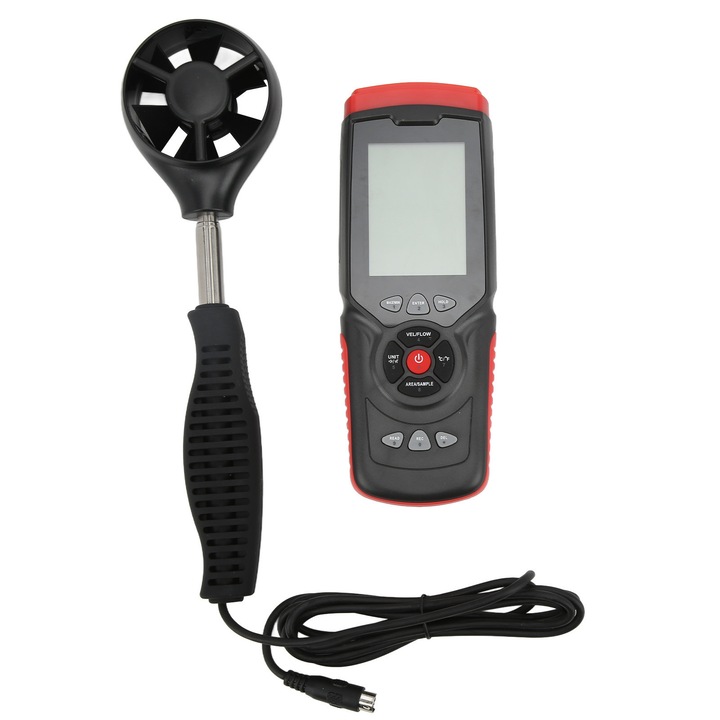Anemometru digital, instrument de masurare a fortei vantului, temperaturii vantului, directiei vantului, nivelului vantului, precizie inalta
