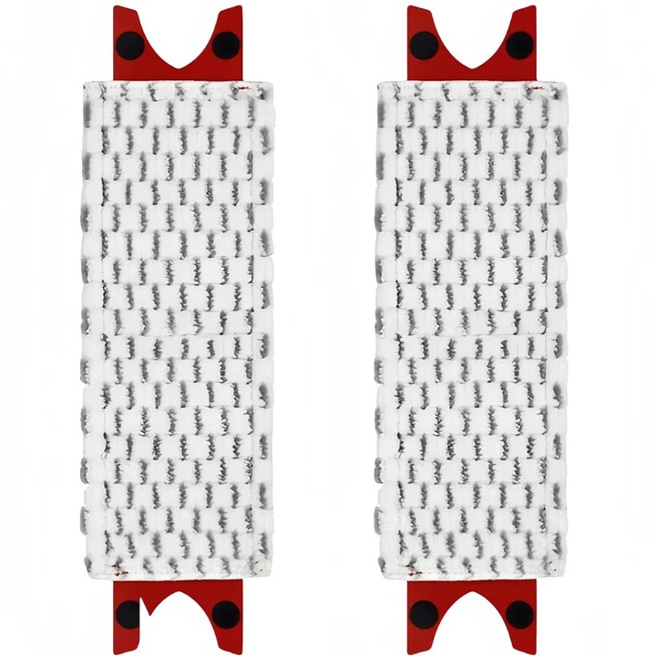 Set 2 capete de inlocuire pentru mopuri, microfibra, gri, compatibile cu mopuri Vileda