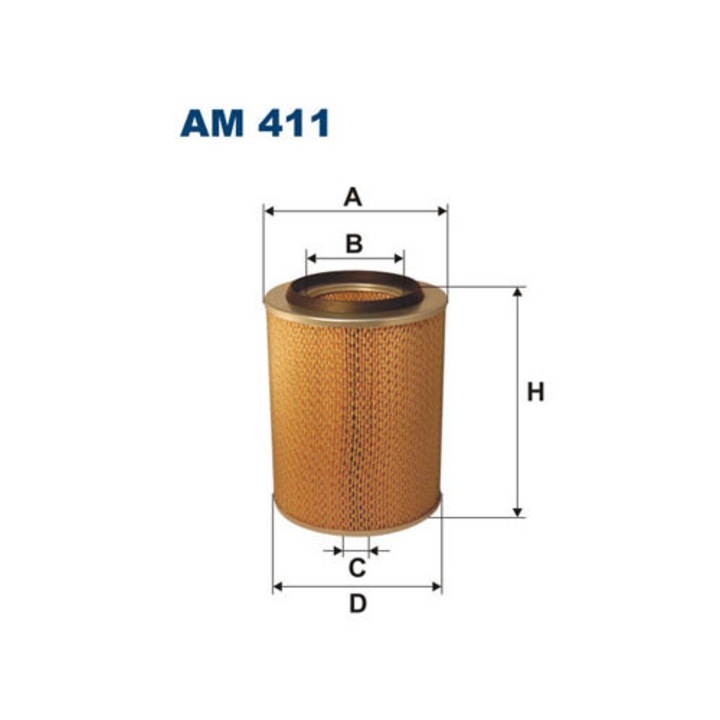 Légszűrő FILTRON AM411, 122x230x295mm, patron típusú
