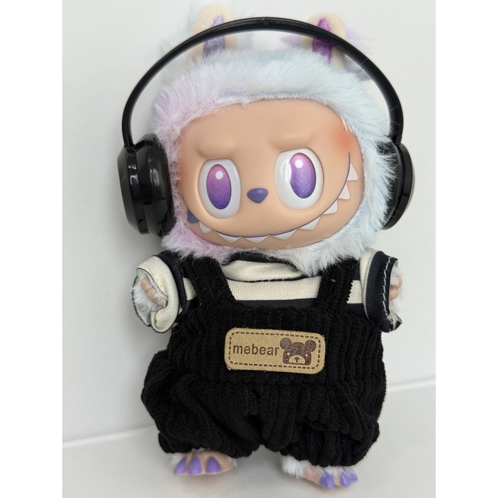 Комплект аксесоари за дрехи за кукли Labubu 15x17cm, черен