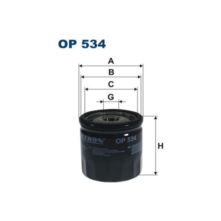 FILTRON olajszűrő, 75x70x62mm, magasság 76mm, menet 3/4-16 UNF