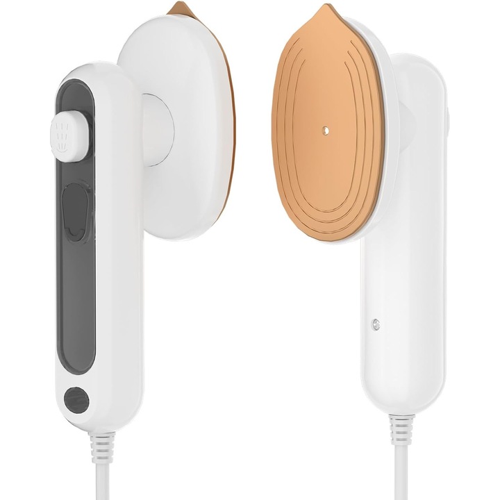 Fier de calcat portabil M5, rezervor apa 50ml, 19cm x 7.1cm, incalzire rapida, alb