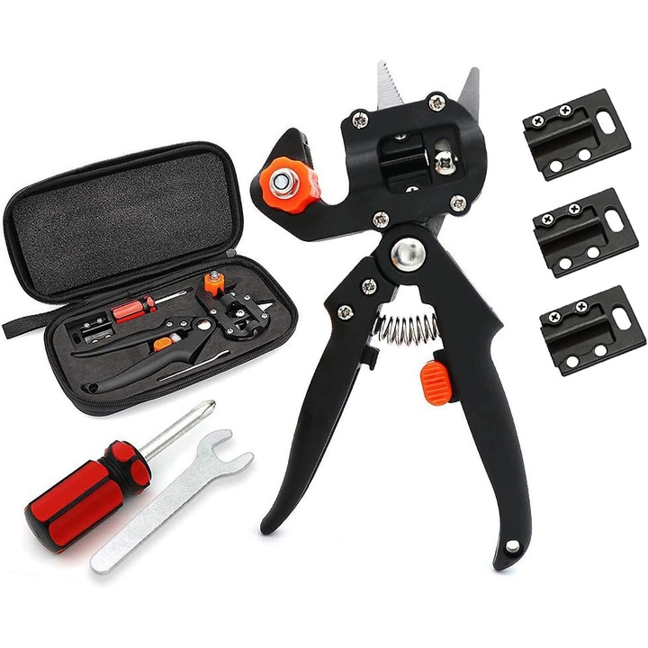 Foarfeci de gradinarit, set unelte pentru altoire, 3 tipuri de lame, carbon, ABS, 5x14mm