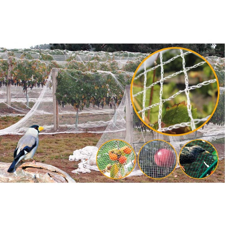 Védőháló madarak ellen PREMIUM 6m*75m 20*20mm