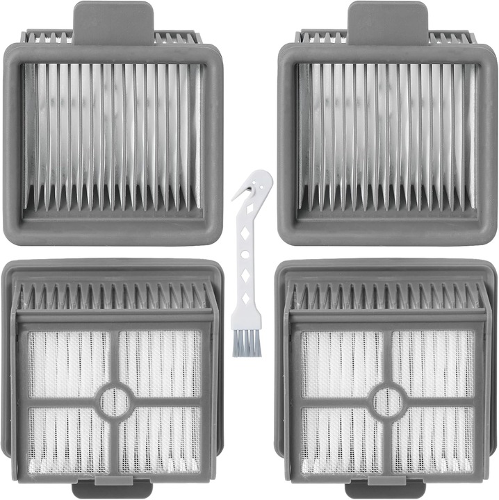 Set 4 filtre HEPA pentru aspiratoare umede si uscate Dreame H11/H11 Max/H12/H12 Core/H11 Core, inclusiv 4 filtre si 1 perie flexibila