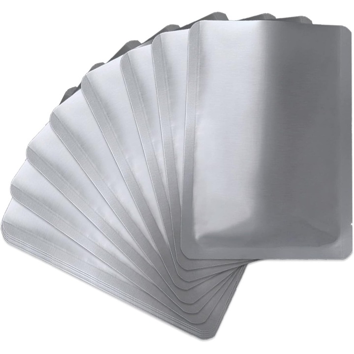 Set de 50 pungi Mylar pentru depozitarea alimentelor, rezistente la caldura, 20x30cm, multicolor