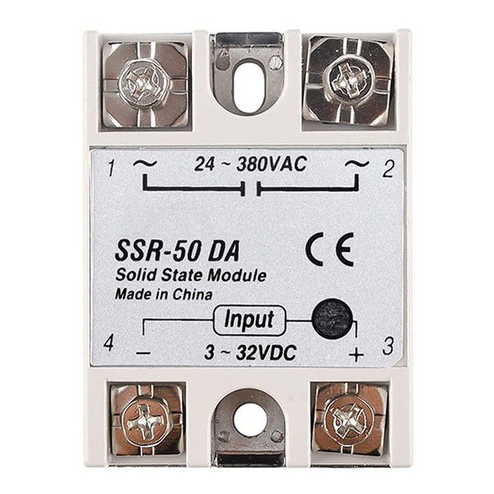 Releu solid state, Rqiurpn, SSR-50DA, 3-32V DC la AC 24-380V