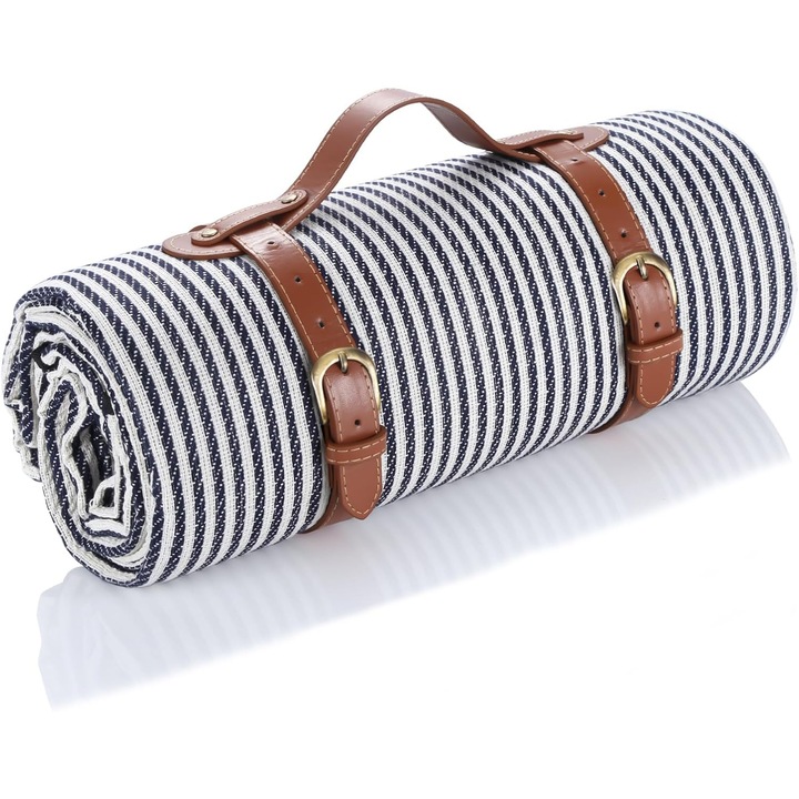 Patura picnic impermeabila, 150x200cm, cu manere, multicolor, pentru 2-5 persoane, ideala pentru camping si activitati in aer liber