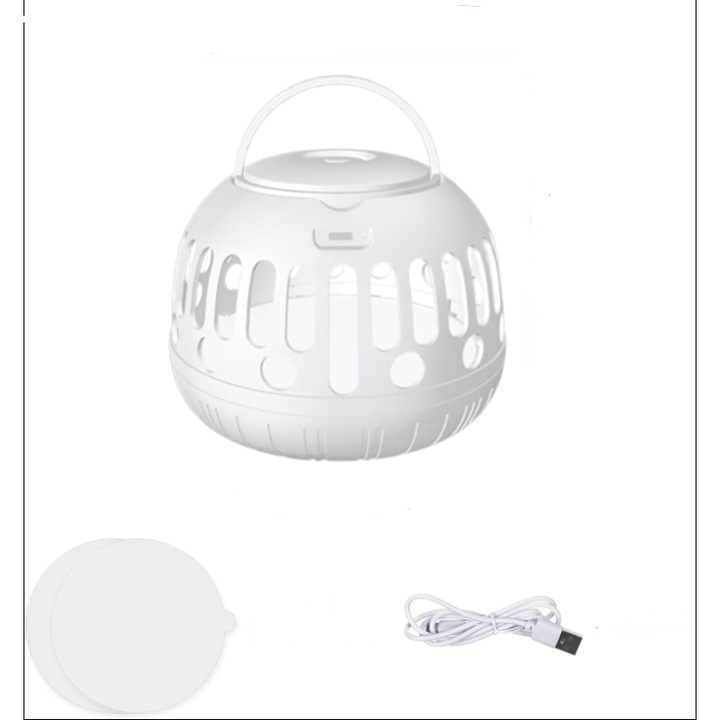 Capcana pentru purici, 600mAh, non-toxic, alb, 13.5x13.5x10.5cm