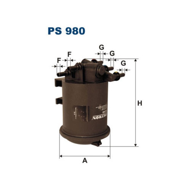 Üzemanyagszűrő FILTRON PS980, 8mm, 168x105mm