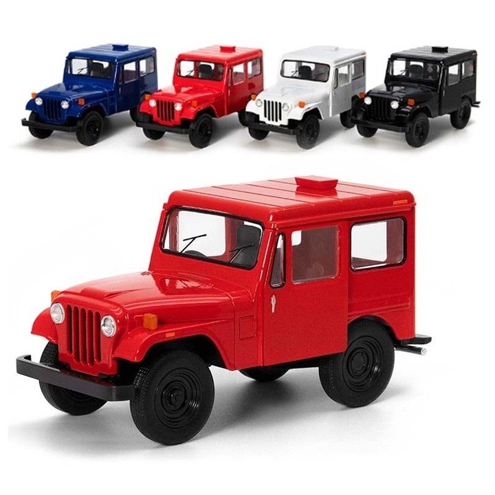 Kinsmart Jeep DJ modellautó, 1:26 méretarány, vegyes modellek, véletlenszerű szállítás, Többszínű