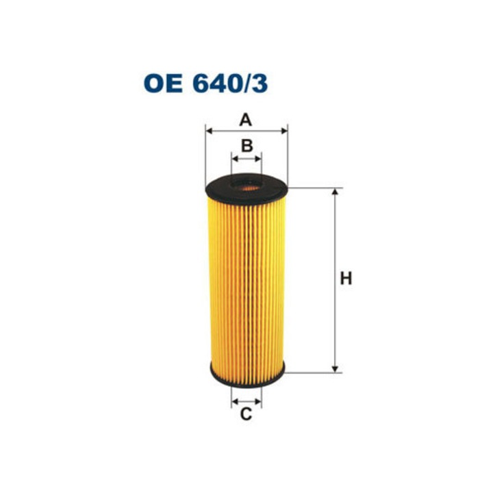 Olajszűrő FILTRON OE640/3, 24x62mm, magasság 162mm