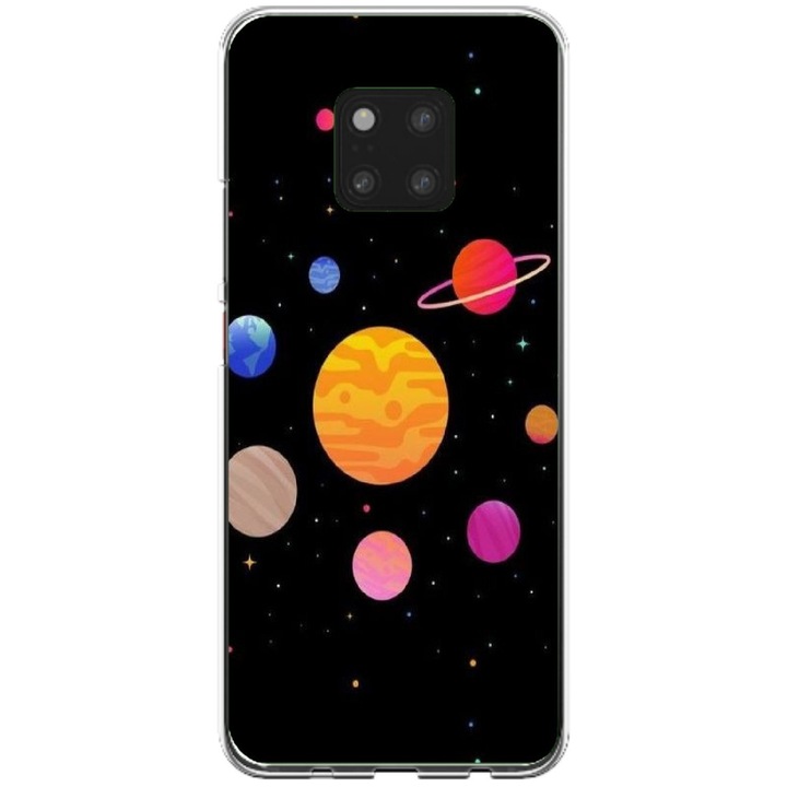 Husa personalizata tip carcasa HQPrint pentru Xiaomi Redmi Note 9 Pro, model Colorful Galaxy, multicolor, S1D1M0283, Atlas