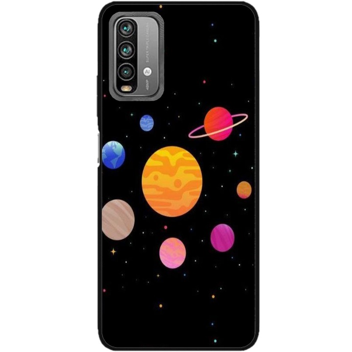 Husa personalizata tip carcasa HQPrint pentru Xiaomi Redmi Note 9S, model Colorful Galaxy, multicolor, S1D1M0283, Atlas