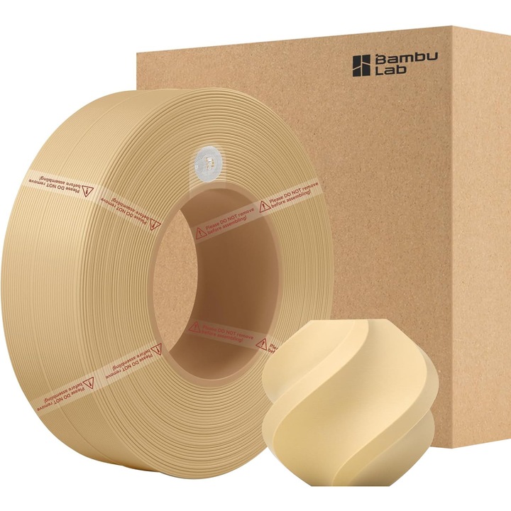 Filament rezerva, Bambu Lab, PLA Matte Refill Desert Tan, Bej Desert Mat, 1kg