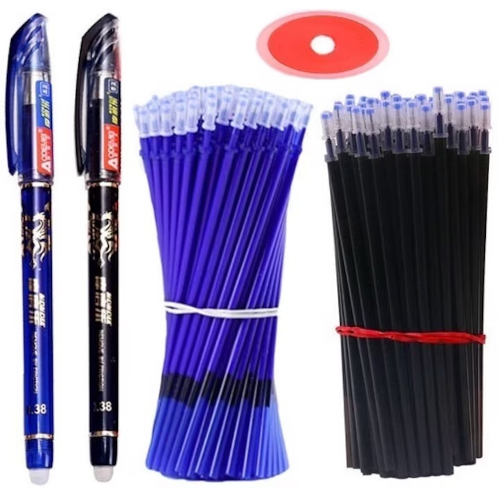 Set 33 Pixuri Stergabile, Cerneala 0.5mm, Multicolor, Design Ergonomic