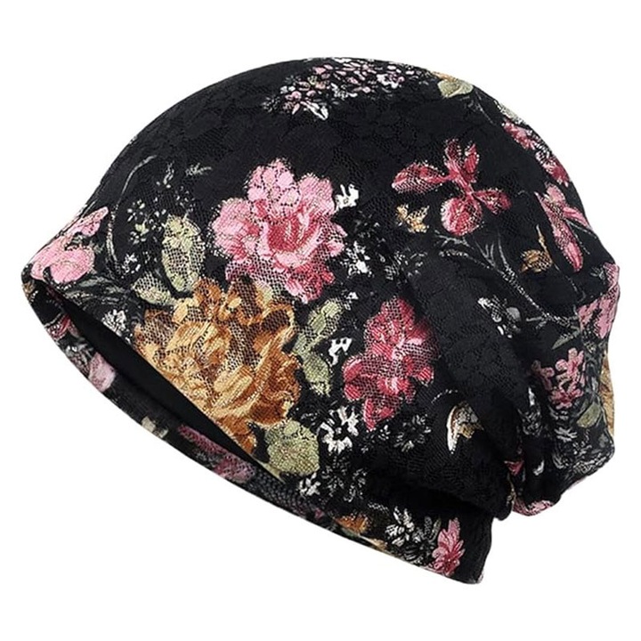 Тюрбан след химиотерапия, RASK, дантела, текстил, черен