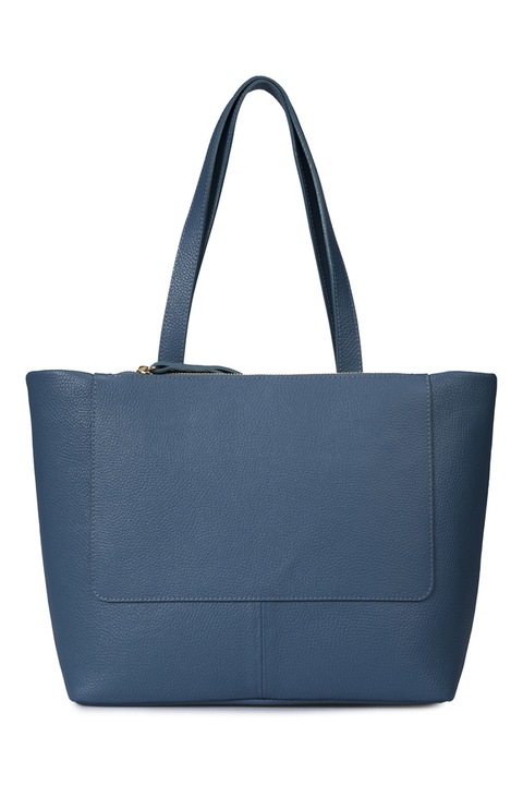 Massimo Castelli, Shopper fazonú bőrtáska, Púderkék