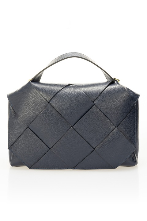 Massimo Castelli, Fedőlapos bőr kézitáska, Sötétkék