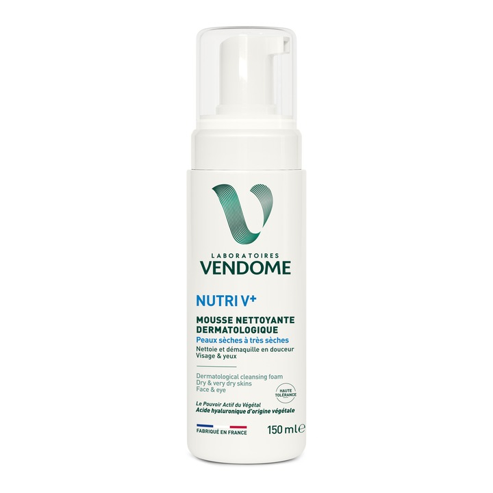 Spuma de curatare dermatologica pentru fata Nutri V+, Laboratoires Vendôme, 150 ml