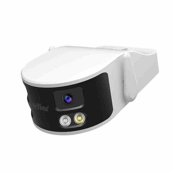 Camera Supraveghere WiFi SriHome SH070 – 4MP, Imagine Panoramica 180°, AI Avansat, IP66