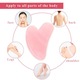 Масажен камък Gua Sha TodyJeyHo, нефрит, розов, 8.30 см, моделиращ ефект, стимулира кръвообращението