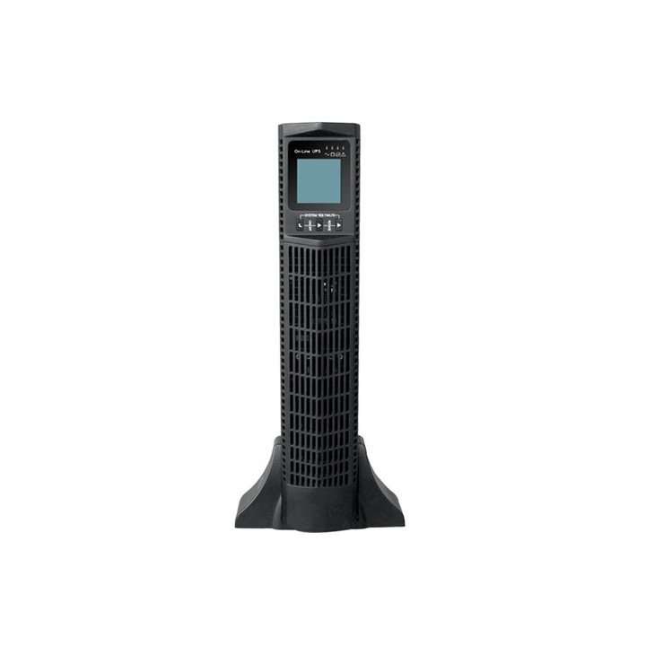Смарт UPS, Монофазен, Онлайн, Kstar, HF LCD 3KVA / 2700W, двойно преобразуване, монтируем в 19” рак, оборудван с 6 акумулатора 12V/9Ah