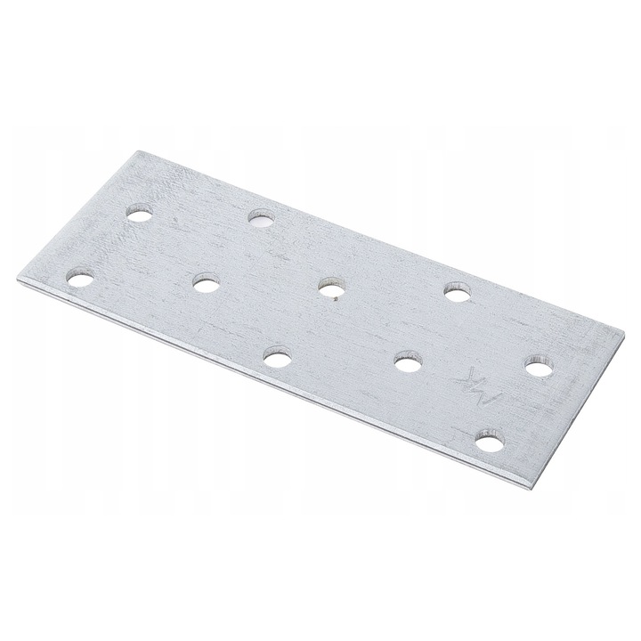 Set 100 Placa Perforata, BKShop, 1, Produsul Indeplineste Standardele Europene Si Este Marcat Cu Semnul Ce, Otel Zincat Gros, Pentru Conectarea Suprafatelor Mari, Versatilitate In Montaj, Calitate Certificata, 40 mm x 80 mm x 2 mm