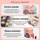 Trenulet de jucarie domino, DONFANLIA®, Cu accesorii, 180 piese, Cu lumini, Cu efecte sonore, Trenuri educative interactiv, Coordonarea mana-ochi, set, 3-7 ani, Roz