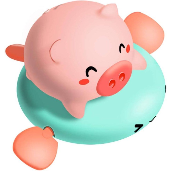 Interaktív fürdőjáték babáknak, repülő malac 3 csomag