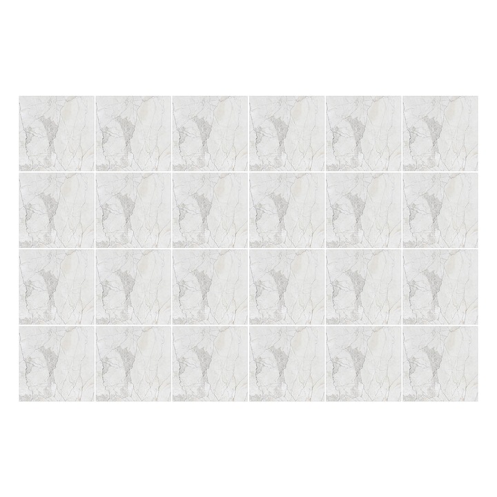 Öntapadós csempe matrica, Wallfluent, Finom kő textúrák, Fehér, 10x10 cm, 24 darab, Dekorációs, 010140070180000276728