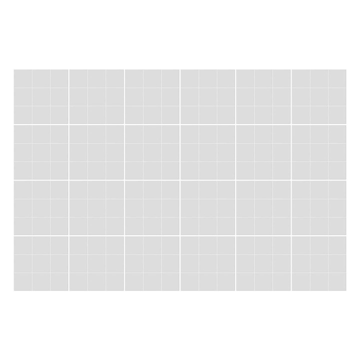 Csempe matrica, Wallfluent, Téglalap rács, Szürke, 10x10 cm, 24 darab, Dekorációs, 010140070180000276758