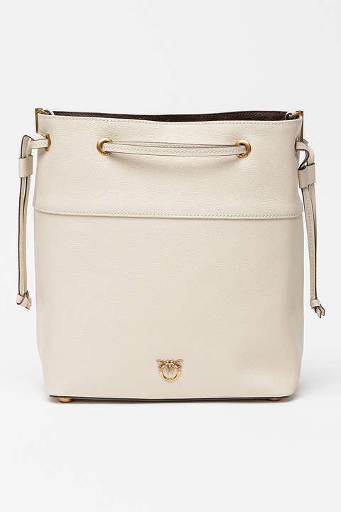 Pinko, Кожена чанта с връзка, Крем