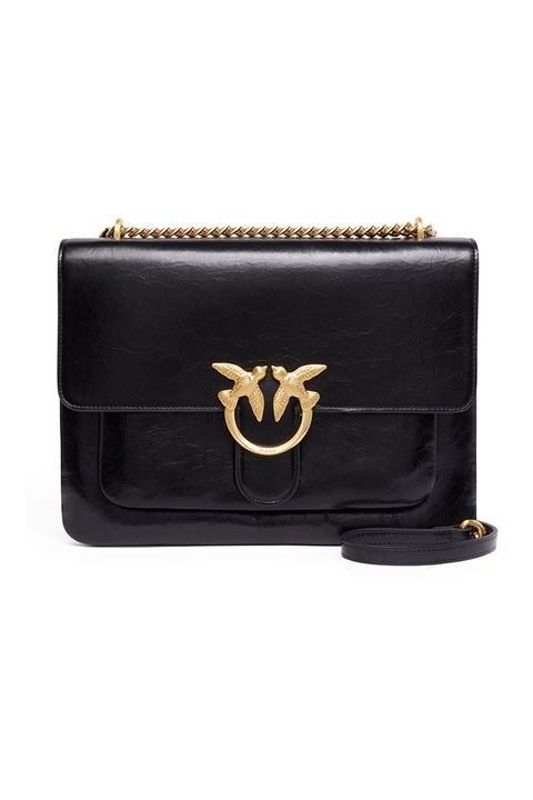 Pinko, Кожена чанта с 3 отделения, Черен