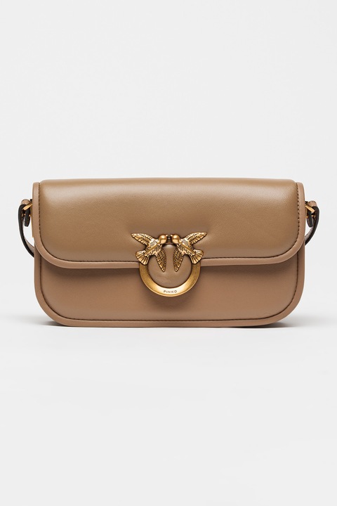 Pinko, Кожена чанта през рамо Love, Сиво-кафяв