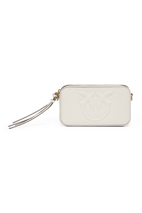 Pinko, Кожена чанта за рамо с 2 отделения, Слонова кост