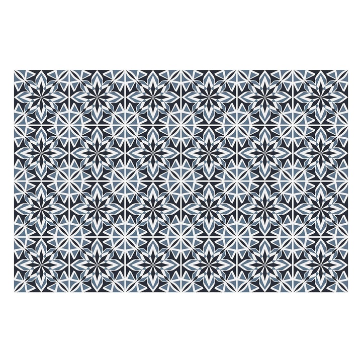Öntapadós csempe matrica, Wallfluent, Díszített mozaik, Fekete, 20x20 cm, 24 darab, Dekorációs, 010140070290000283109