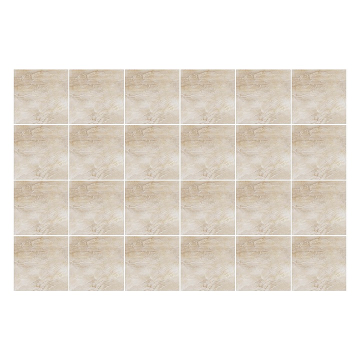 Autocolante gresie, Wallfluent, Textura piatra naturala, Cremos, 20x20 cm, 24 bucati, Decorative, 010140070290000283347